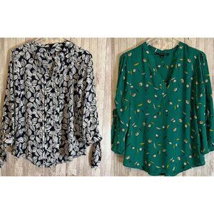 Bundle of 41 Hawthorne Split-Neck Floral Blouses